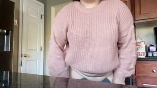 Obese Teen shows off her body during the time that everybody is home