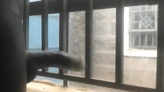 WICKED BBC MASTURBATING THROUGHOUT THE WINDOW