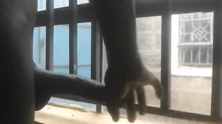 WICKED BBC MASTURBATING THROUGHOUT THE WINDOW