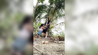 The neighbors caught us screwing, what a shame, LOL.