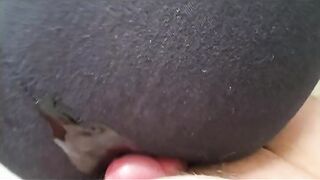 DRY HUMPING - rubbing your weenie against your girlfriends obese booty until u cum over her recent leggings
