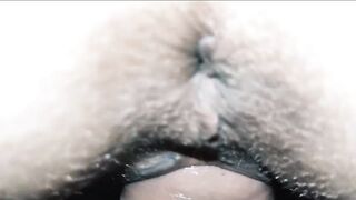 The wife's holes are stretched to their maximum each time when her spouse's large penis enters 'em