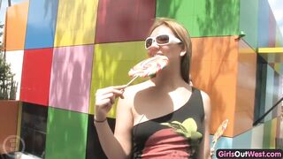 Lusty lesbo amateurs on roller skates