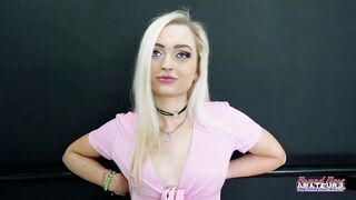 Tiny Golden-haired Starlette Storm Suck A Rod And Gets Screwed!