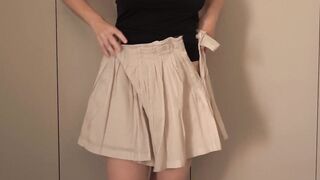 Upskirt Voyeur Out of Pants On The Balcony