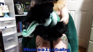Solo Pegging a Soft Octopus Plushie Aperture with Tentacle Belt On