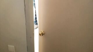 Cuckhold checking on used Hotwife during the time that her lover is in the baths