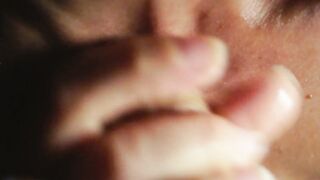 A nice-looking tugjob with spunk fountain in slow motion - This babe desires cum all over her