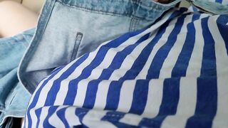 Stepbrother touching My Large Melons and My Soaked Pants in the Car