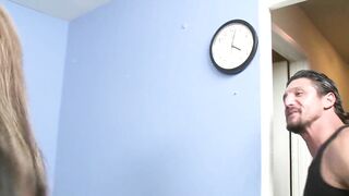 James doesn't mind getting juicy some, so this chab goes ahead and ploughs her hungry twat...