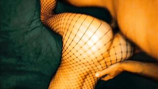 Nice-looking sex in the darksome by the light of a lantern