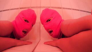 Washroom morning SCREW and Squirting in Boyfriends throat