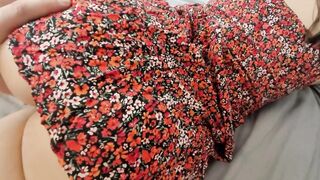 My Stepsister's Short Suit made Me Cum on Her Large Tits after Sex on my Daybed