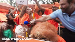 REALITY KINGS - College Cuties Sky Wonderland & Katerina Deville Are Giant Football Fans & Weenie Lovers