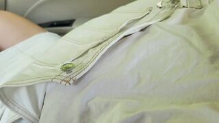 Stepsister getting Lewd and Wets Her Pants after a Ride