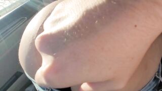 Making stranger touch My Large Booty in Taut Jeans