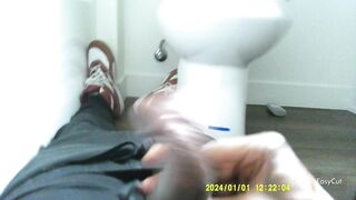 Biggest Uncut BBC Black Teen Pulls Out his Monster And Strokes It For U In 4K+POV????????????