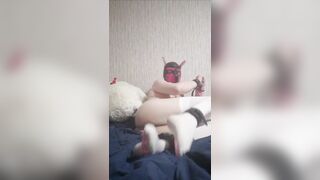 Puppy practices self fisting