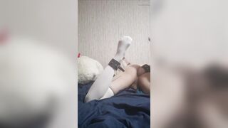 Puppy practices self fisting
