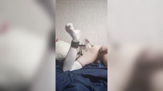 Puppy practices self fisting