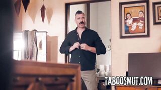 Hawt Brunette hair Step-Daughter 1st Gets Spanked Than Drilled By Her Slaver Stepdad