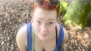 A Fresh Forest Walk With A Stranger's Wang In My Throat And Constricted Cunt