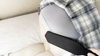 drubbing her cute girlfriend's ass -- real lesbo intimacy