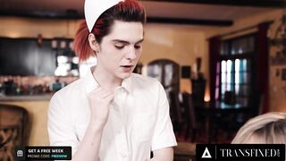 TRANSFIXED - Interracial Trans And CIS Lesbo Nurses Have CRAZY BAREBACK FUCKFEST To Complete Training