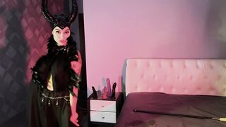 Maleficent Monika Foxxx conjured with a staff screwing booty large dildos for hard anal
