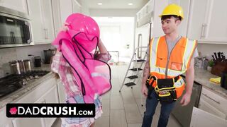 Bent Over Step Dad's Lap