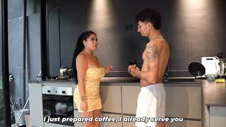 Maid helps her boss's son with specific treatment to get a raise - Thiago Lopez & Issane