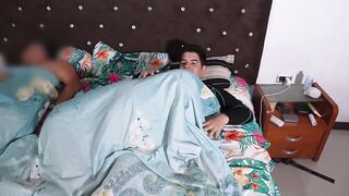 Stepmom's Secret Creampie Comfort in Daybed Beside Hubby