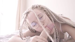 Cum on her glasses previous to college - Rhea Gingertail