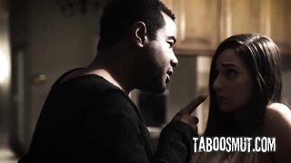 Black Stepdad Screws His Stepson's Girlfriend During the time that That guy Is Out