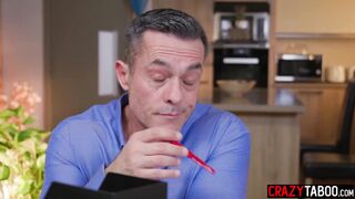 Hawt teen drank large penis and hawt hottie enjoyed coarse ass slam