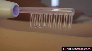 Gals Out West - Ravishing unshaved beauties lick every other