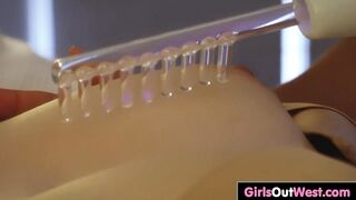 Gals Out West - Ravishing unshaved beauties lick every other