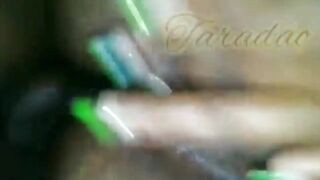 Ebony angel with a good butt cumming throughout her booty.