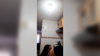 I eat my stepmother's appealing butt and snatch in the kitchen and doggystyle. I crush her massive butt w