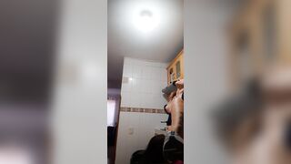 I eat my stepmother's appealing butt and snatch in the kitchen and doggystyle. I crush her massive butt w