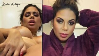 Hawt AF Brunette hair Kesha Ortega Plays With A Obese Sex tool!