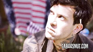 Brunette hair Teen Group-fucked At BBQ Party By Step-Uncle And His Household