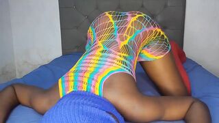 Most excellent behind doggy screw black large butt step sis