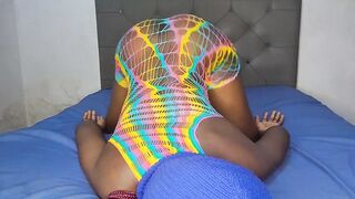 Most excellent behind doggy screw black large butt step sis