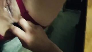 Closeup Butt-plugging my butt to climax using my cum filled vagina for lube