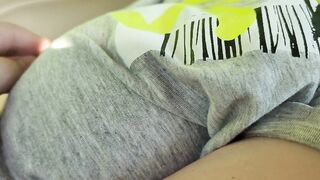 Cute Angel with Large Melons doesn't Mind Me Touching Her Hawt Body in the Car