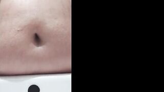 Back from work and this babe fingers my abdomen button whilst laying next to her