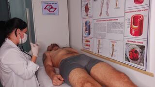 Erection in front of the nurse