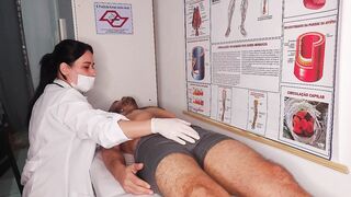 Erection in front of the nurse