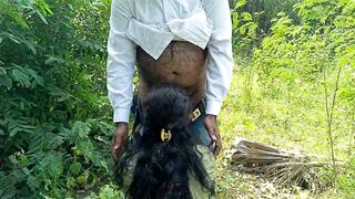 Step brother banging in jungle